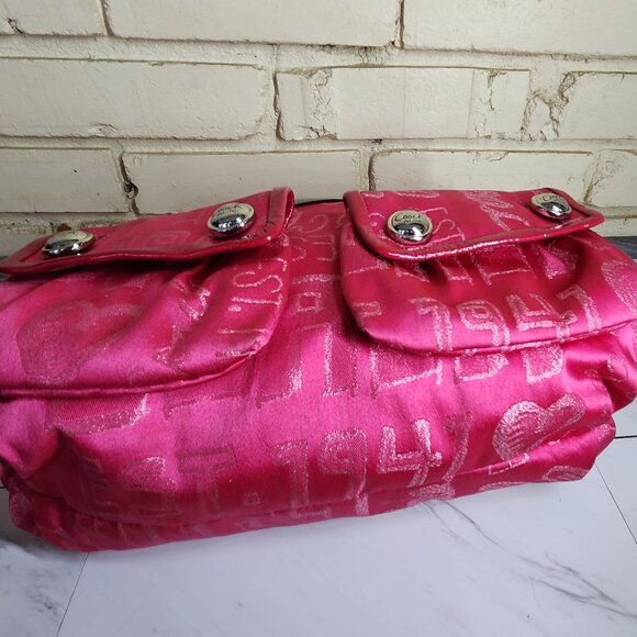 Rare Coach Poppy Storypatch Pink Shoulder Bag Purse - Picture 13 of 16